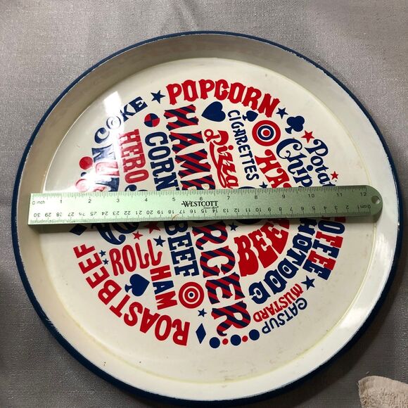 Vintage 1970s Party Time Serving Tray, Picnic Deco, 70s Party Decor; 4th of July - Picture 6 of 6